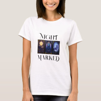 Kvinnlig Nightmarked-t-shirt med vackra tarotkort T Shirt