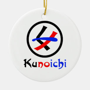 Kvinnlig Ninja Kunoichi くノ一 Julgransprydnad Keramik