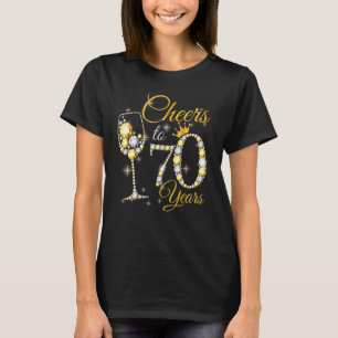 Kvinnlig ost till 70 år gammal 70:e födelsedagsdro t shirt