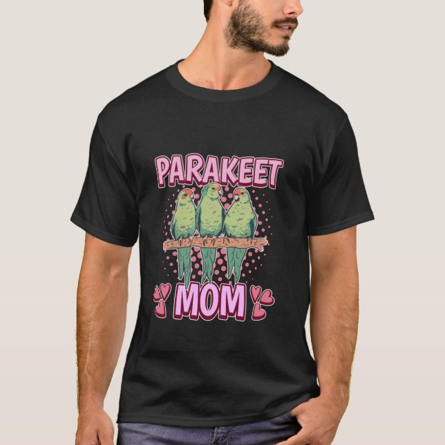 Kvinnlig parakit Mamma Mamma-Mor-dagen T Shirt (Framsida)