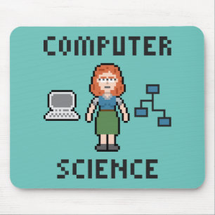 Kvinnlig PIXELdatavetenskap - - Mousepad Musmatta