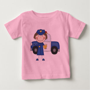 Kvinnlig polisman Tshirts och gåvor