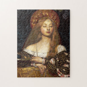 Kvinnlig Porträtt före-Raphaelite, fin konsmålning Pussel