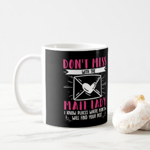 Kvinnlig postarbetare är inte med posten Dam Kaffemugg
