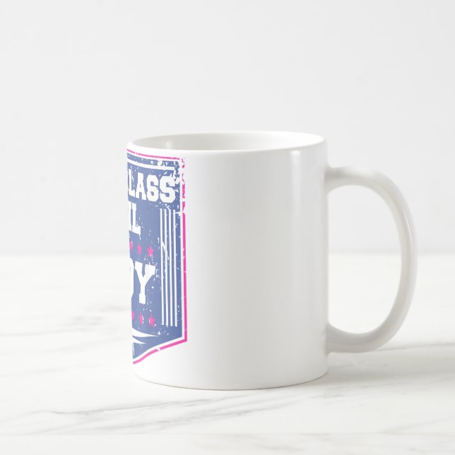 Kvinnlig postarbetare, förstaklasspost Dam Frimärk Kaffemugg (Höger)