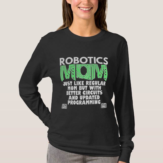 Kvinnlig present från Robotics Mamma T Shirt (Framsida)