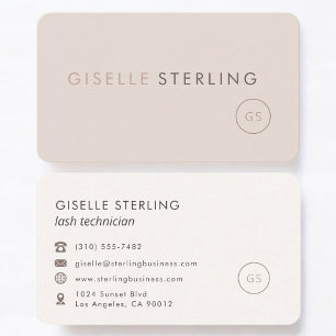 Kvinnlig Professionell Ögonfransspecialist Visitkort