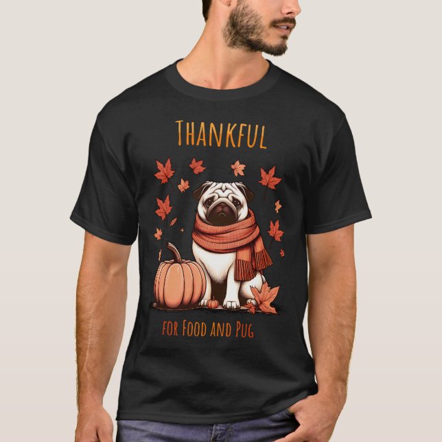Kvinnlig Pug Hund T Shirt (Framsida)