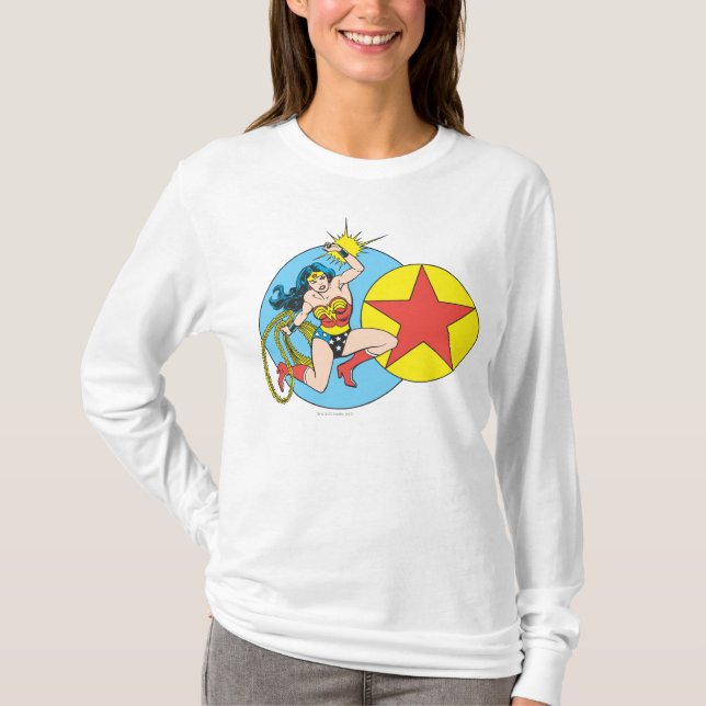  kvinnlig röd stjärna tee shirt (Framsida)