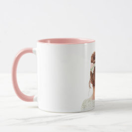 Kvinnlig Rödhårig Rosa Slinga Mugg