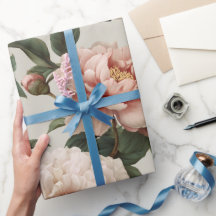 Kvinnlig Rodnad Peony Vit Blommig Mönster
