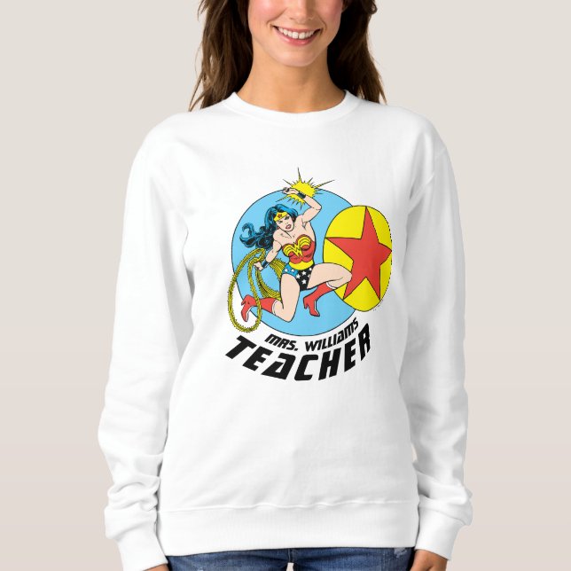  kvinnlig rödstjärnigare lärare t shirt (Framsida)