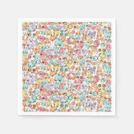 kvinnlig roligt pappersservett