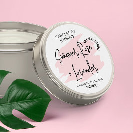 Kvinnlig Rosa Aesthetic Modern Product Packation Runt Klistermärke