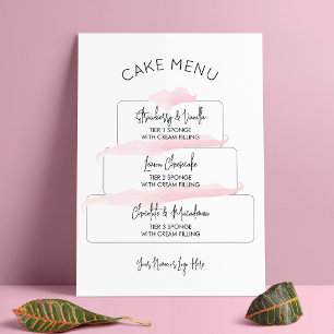 Kvinnlig Rosa Elegant Flerplans Tårta Smaker Poster