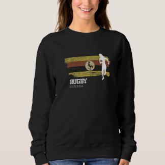Kvinnlig Rugby spelare Uganda Flagga Sport Rugby T Shirt