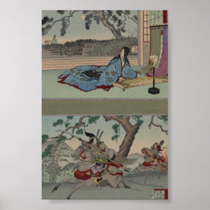 Kvinnlig Samurai circa 1800s Poster