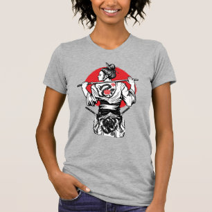 Kvinnlig Samurajkrigare – Drakrosstatuering Japan T Shirt