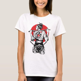 Kvinnlig Samurajkrigare – Drakrosstatuering Japan T Shirt