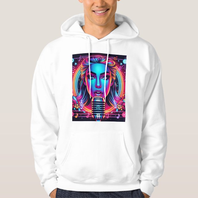 Kvinnlig Sångerska Hoodie (Framsida)