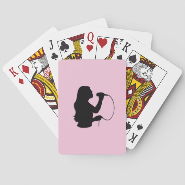 Kvinnlig sångerska Pink Casinokort (Baksidan)