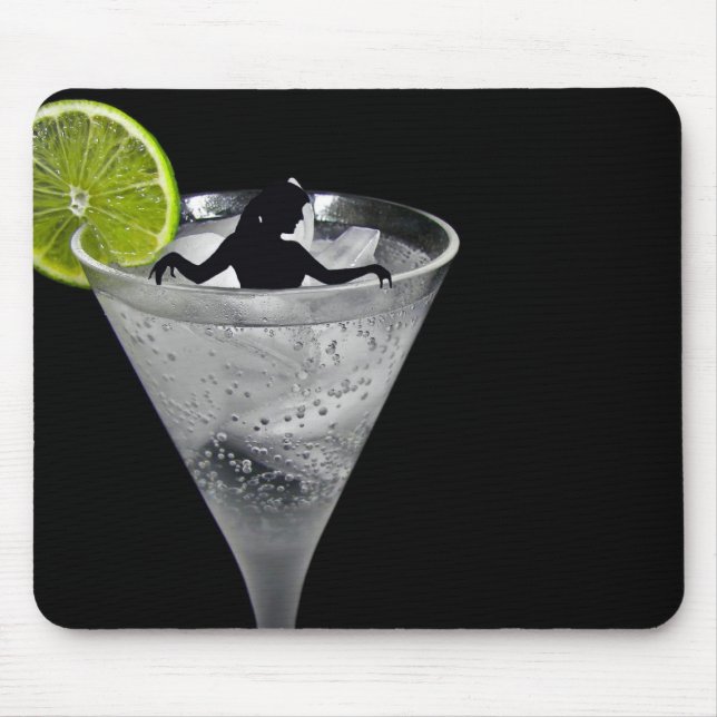 kvinnlig silhuett i cocktail musmatta (Framsidan)