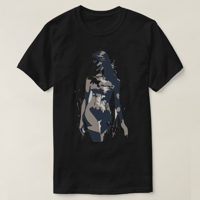 kvinnlig silhuett t shirt (Design framsida)