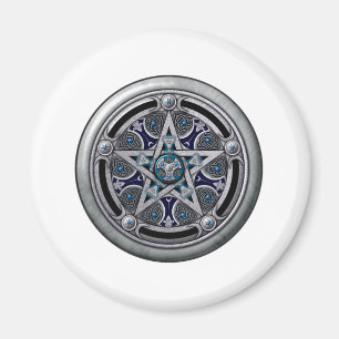 Kvinnlig silverPaganPentacle Magnet