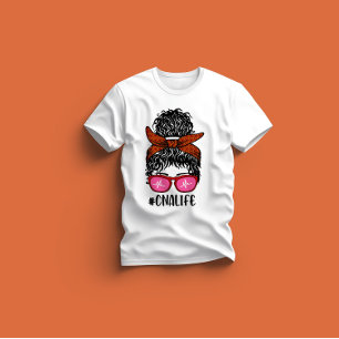 Kvinnlig Sjuksköterska Liv RN LPN CNA Rufsigt Upph T Shirt