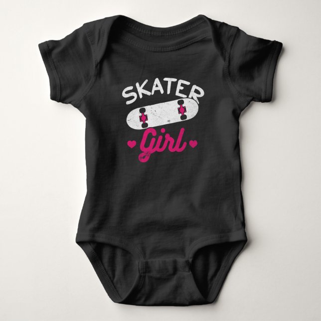 Kvinnlig skateboarding Kärlek Skater Girl T Shirt (Framsida)