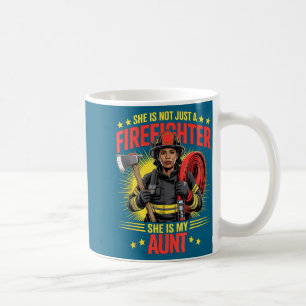 Kvinnlig skjorta svart brandman faster Titi moster Kaffemugg