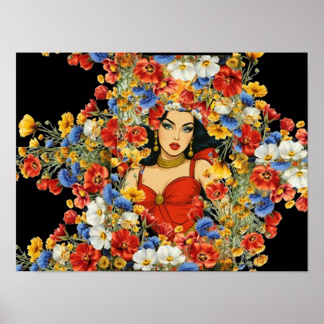 Kvinnlig skönhetsmur - Kvinna Poster (Framsidan)