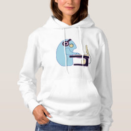 Kvinnlig söt blå programmeringsmonster t shirt
