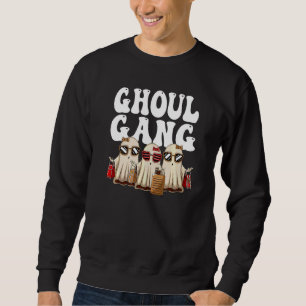 Kvinnlig spökklubb Halloween Kusliga söta spökgäng Lång Ärmad Tröja
