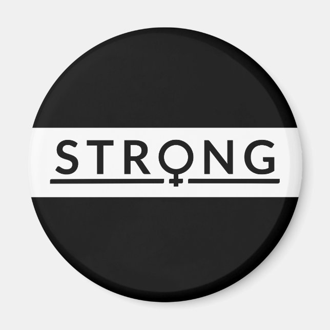 Kvinnlig stark feminist magnet (Framsidan)