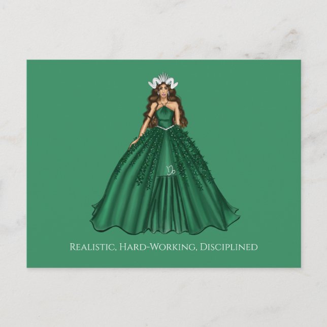 Kvinnlig Stenbocksgudinna modeillustration  Vykort (Framsida)