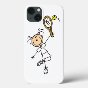 Kvinnlig stick figurtennisspelare