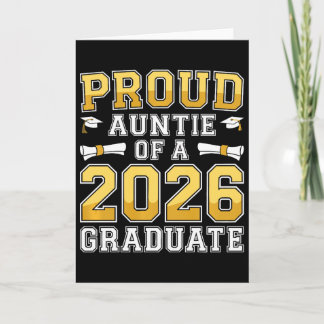 Kvinnlig stolt faster till en 2026 examen t-shirt  kort