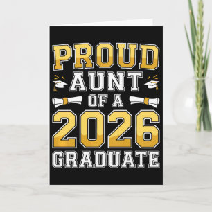 Kvinnlig stolt faster till en 2026 examen t-shirt  kort