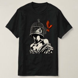 Kvinnlig surrealistisk konst som bryter sig fri, F T Shirt