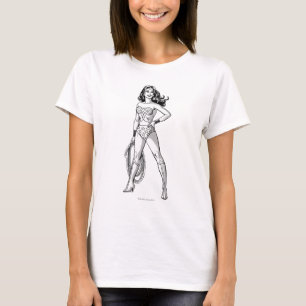 kvinnlig svartvitt t shirt