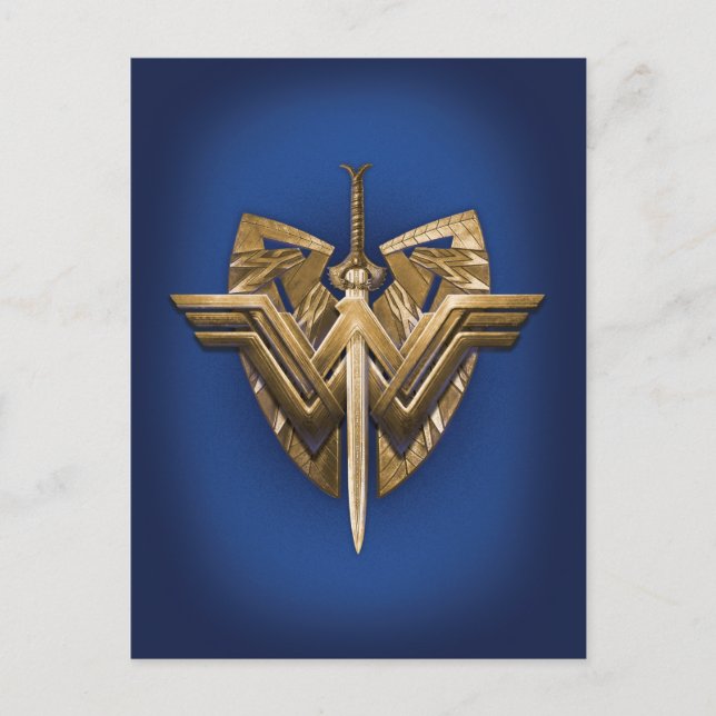  kvinnlig symbol med rättvisans ord vykort (Framsida)