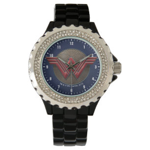  kvinnlig symbol över koncentriska cirklar armbandsur