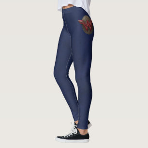kvinnlig symbol över koncentriska cirklar leggings