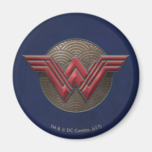  kvinnlig symbol över koncentriska cirklar magnet