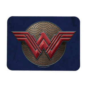  kvinnlig symbol över koncentriska cirklar magnet
