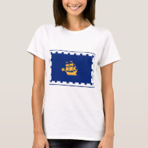 Kvinnlig T-shirt med flaggan från Québec City, Kan