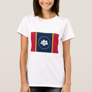 Kvinnlig T-shirt med Mississippiflaggan