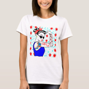 Kvinnlig tatuering Life 2 #USAPatriotGraphics © T Shirt