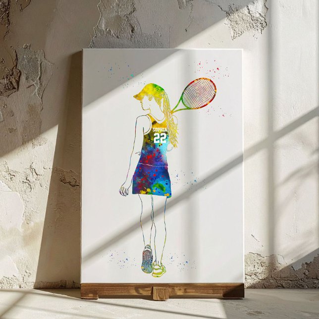 Kvinnlig tennisspelare canvastryck (Skapare uppladdad)